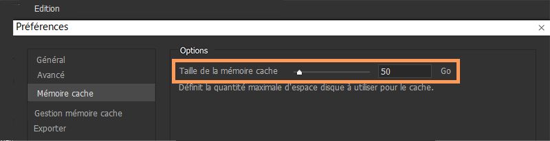 Amélioration du curseur du cache