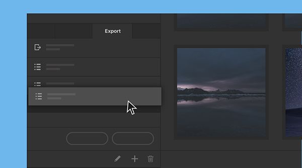 Saiba como reordenar suas Predefinições de exportação no Adobe Bridge.