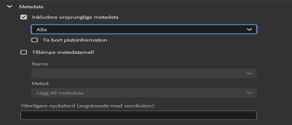 Utforska olika alternativ för metadata i Adobe Bridge. 