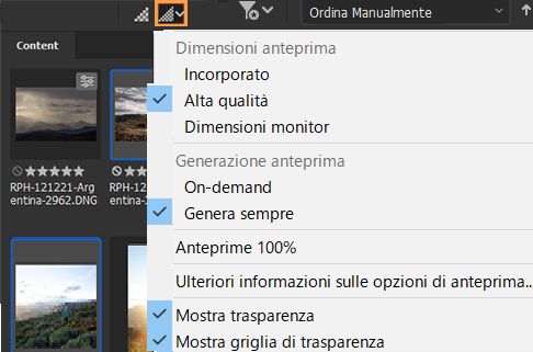 Migliore qualità dell’anteprima