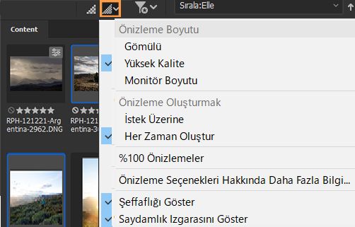 Geliştirilmiş önizleme kalitesi