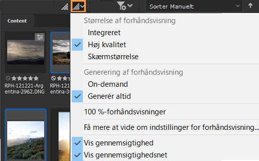 Forbedret kvalitet af forhåndsvisning