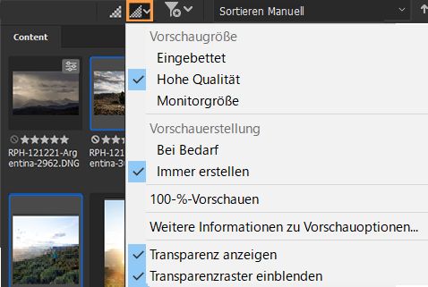 Verbesserte Vorschauqualität