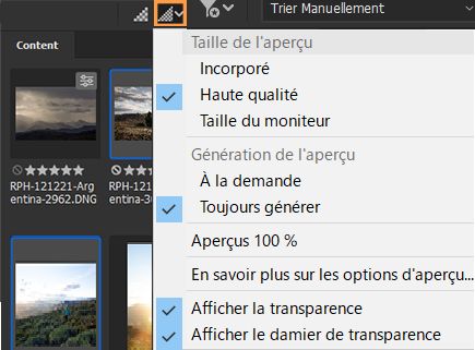 Amélioration de la qualité d’aperçu