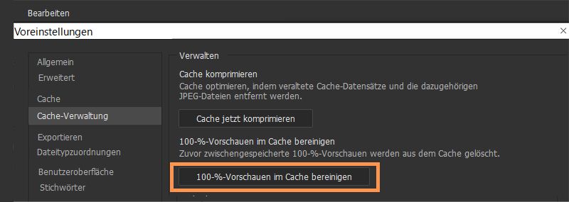 100-%-Vorschauen löschen