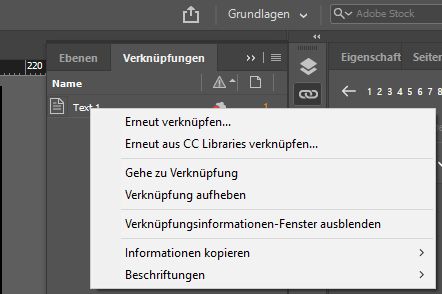 Verknüpfung des Dokuments aufheben