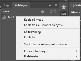 Fjern koblingen til dokumentet