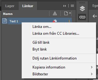 Ta bort länken till dokumentet.
