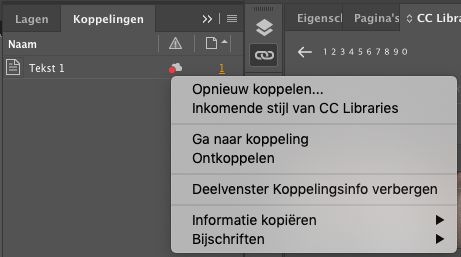 Het document ontkoppelen