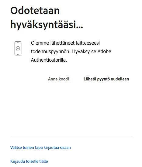 Kirjautumisen hyväksyminen