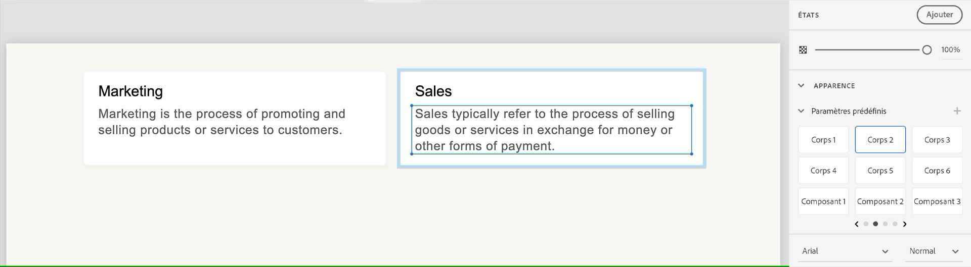 Mettez en forme le texte et modifiez sa couleur, sa police, et bien plus encore.
