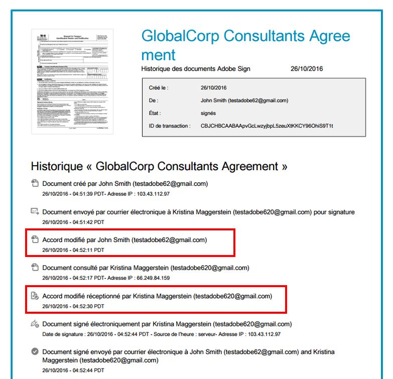 Rapport d’audit Adobe Sign