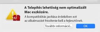 32 bites figyelmeztetés macOS 10.13 High SierraSierra operációs rendszer esetén