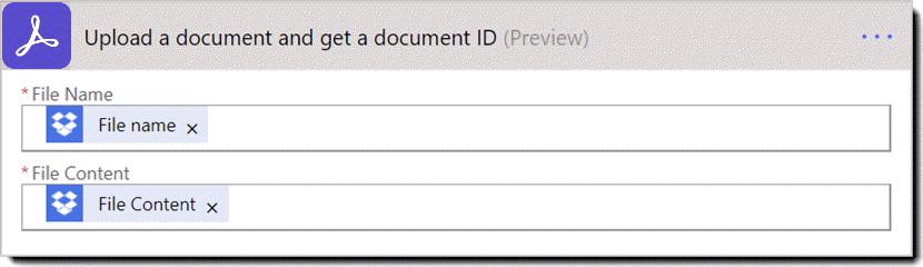 Handling: Last opp et dokument og få en dokument-ID