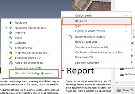 Mostra barra degli strumenti