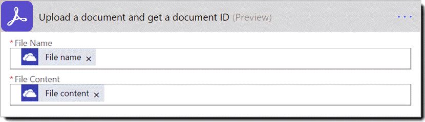 Azione: Carica un documento e ottieni l’ID del documento