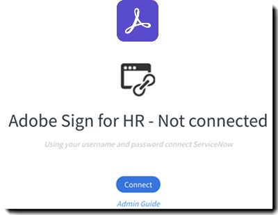 Adobe Sign para HR: no conectado 