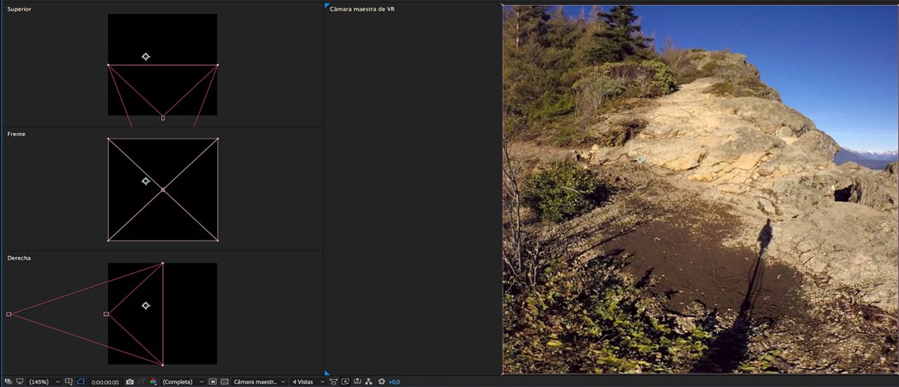 Campo visual con diferentes vistas