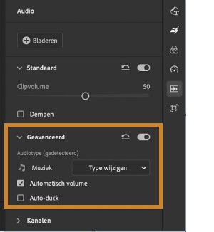 Opties om een muziekclip te verfijnen