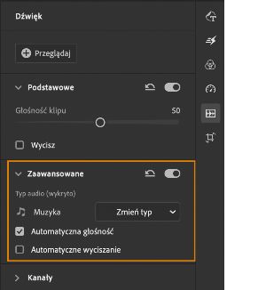 Opcje udoskonalania klipu muzycznego