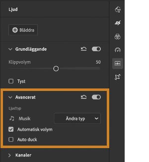 Alternativ för att finjustera ett musikklipp
