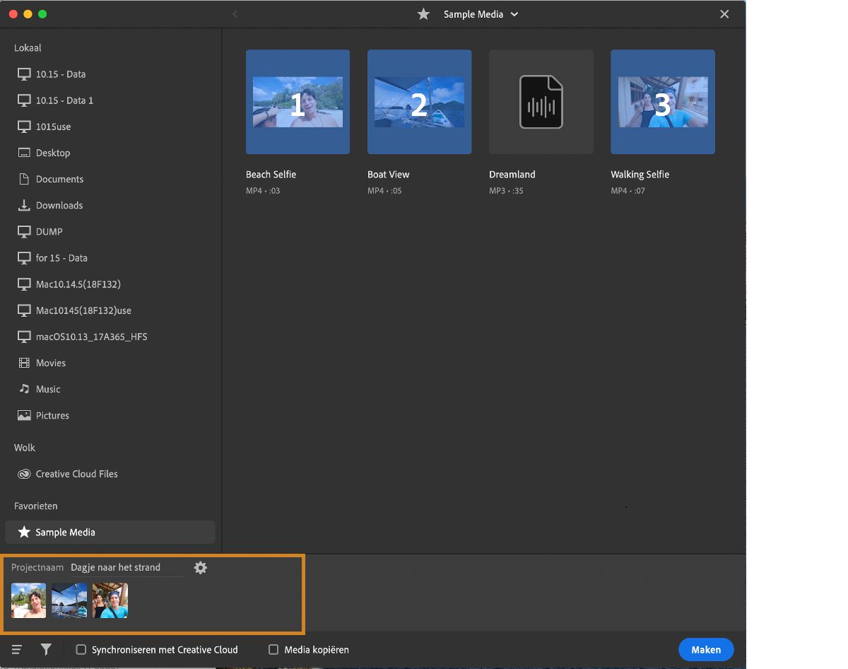 Mediabestanden toevoegen
