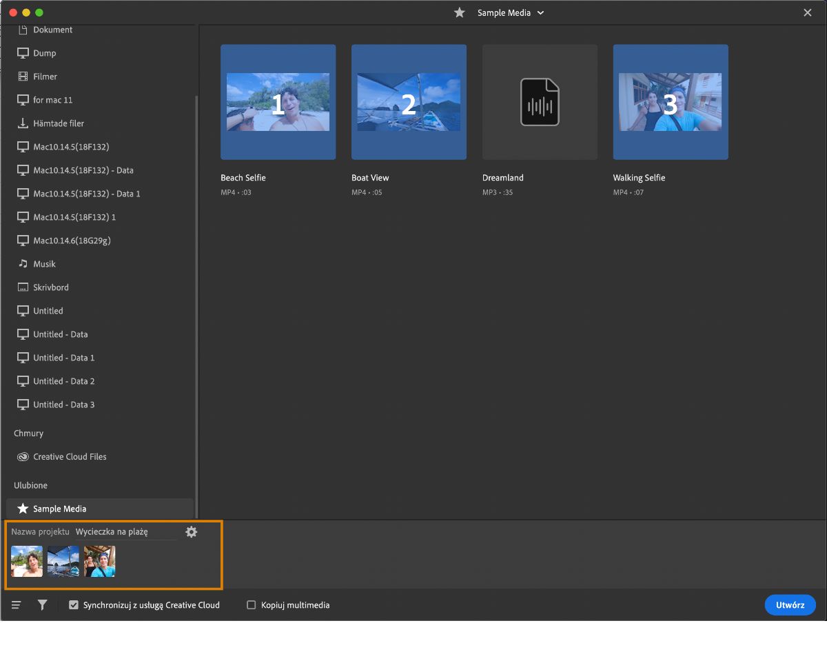 Dodawanie plików multimedialnych