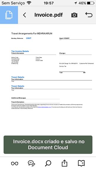 Arquivo salvo na Document Cloud