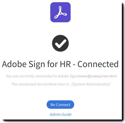 Adobe Sign for HR - 接続済み