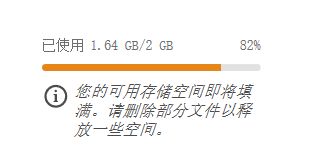 当存储使用率介于 0% 到 80% 之间时