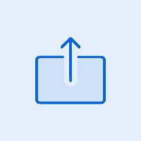 Una flecha azul que apunta a un objeto rectangular Descripción generada automáticamente