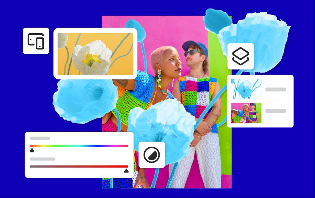 Человек и человек в яркой одежде