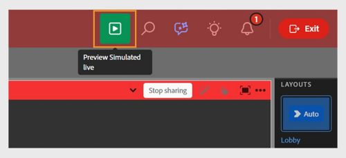 Preview Simulatd live option