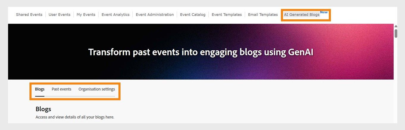 AI Generated Blogs tabs