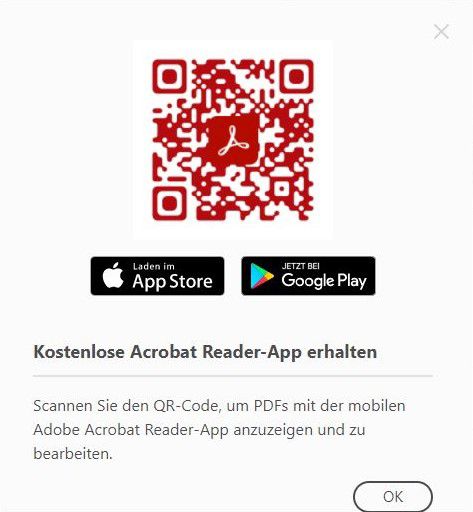 Acrobat Reader als App