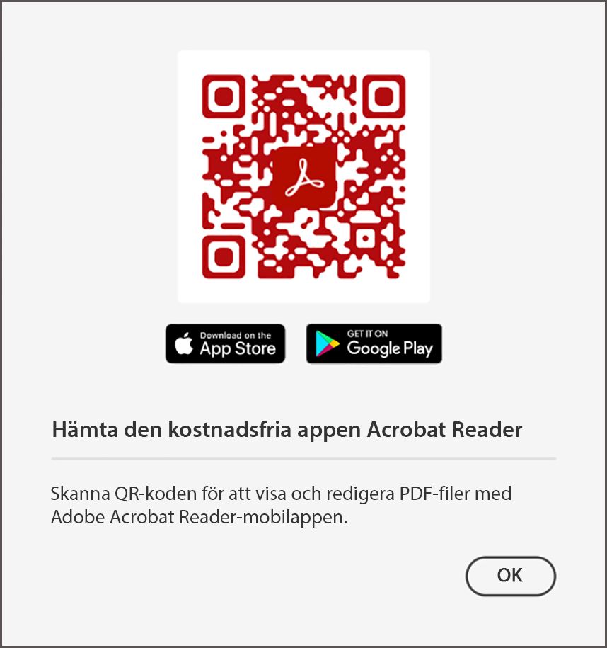 Mobilappen för Acrobat Reader
