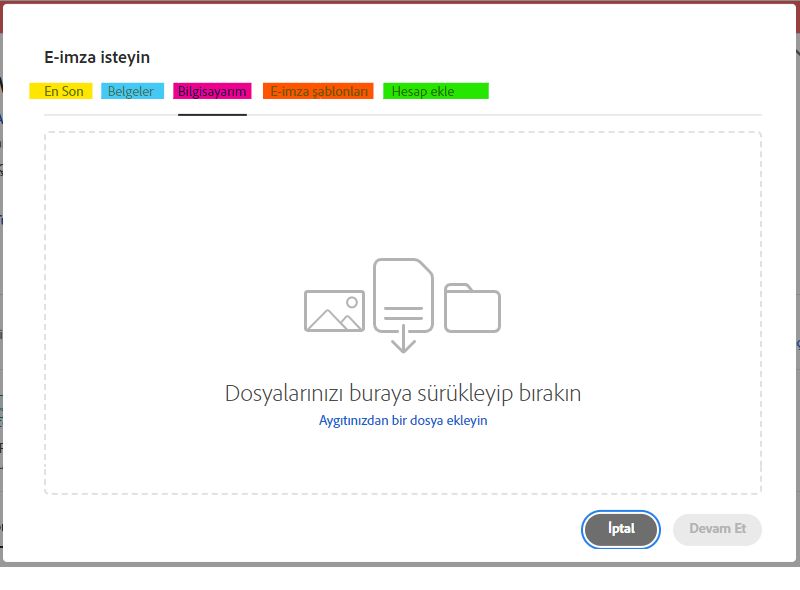 Dosya yükleme arabirimi