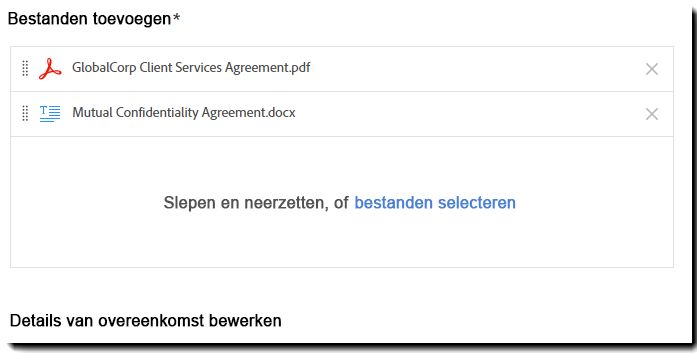 Bestanden toevoegen indien nodig