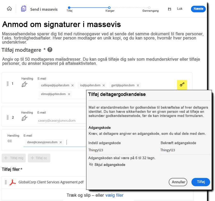 Konfigurerede deltagere