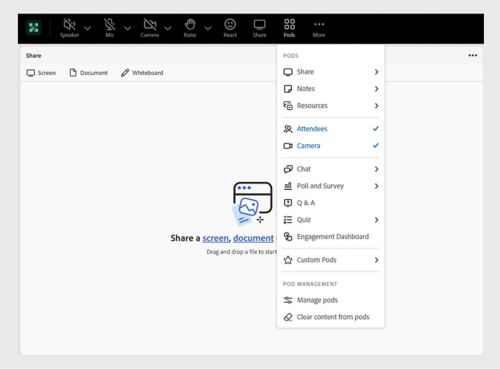 Add pods to the meeting layout