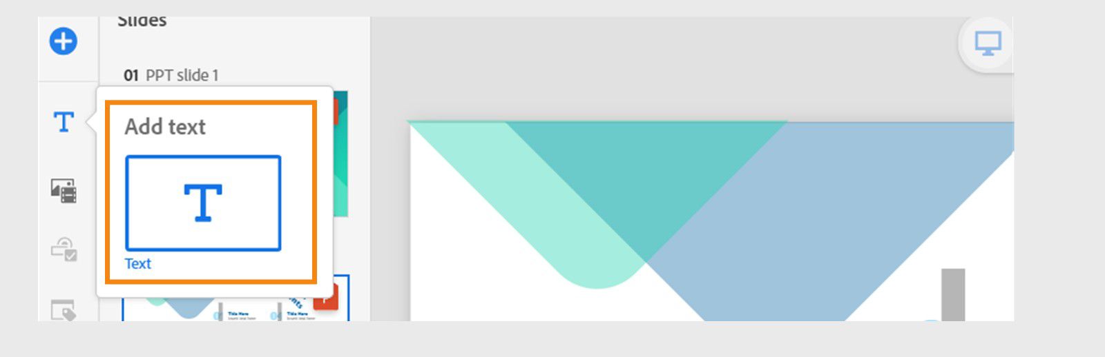 Add text to imported slides