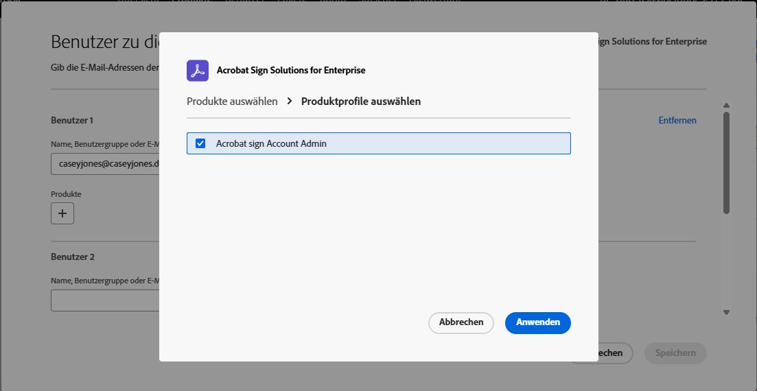 Das erweiterte Menü „Produkt“
