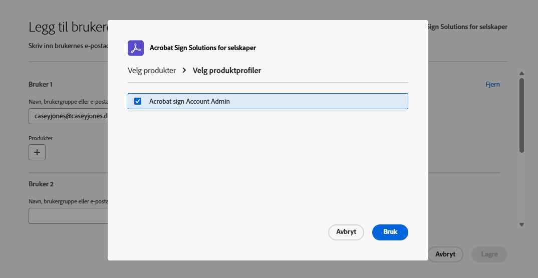 Produktmenyen utvidet