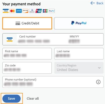 Passare da PayPal a carta di credito