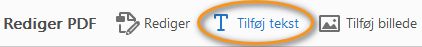 Værktøj til teksttilføjelse
