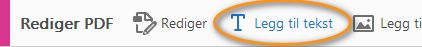 Verktøyet Legg til tekst