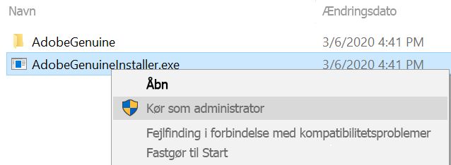 Installer AdobeGenuineInstaller