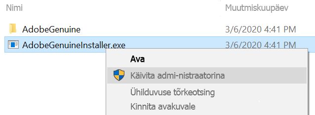 Installige AdobeGenuineInstaller
