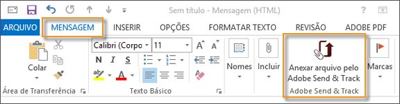 Anexar arquivo por meio do botão do Adobe Send & Track