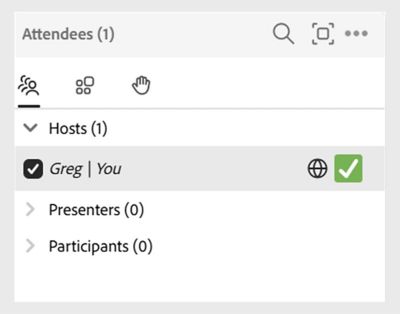 Agree reaction in Attendee pod